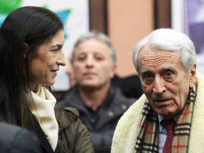 Carlo Vittori e la moglie di Pietro Mennea