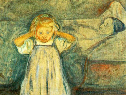 Edvard Munch, La niña y la muerte, 1899