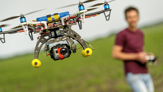Homemade drone with a GoPro on the gimble