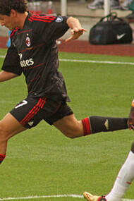 Alexandre Pato pendant le match de la Ligue des Champions en 2010 opposant le Real Madrid a l'AC Milan