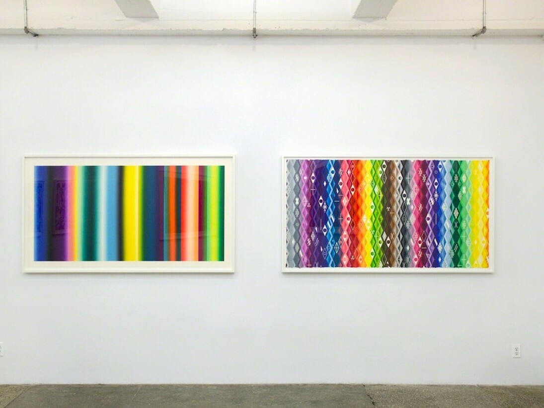 Polly Apfelbaum, Atomic Mystic Portraits, Exhibition view. Courtesy of Senior & Shopmaker