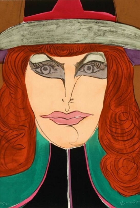 Richard Lindner (American, born Germany, 1901–1978) Red Head, ca. 1970 Lithograph 29 5/16 x 22 inches Parrish Art Museum Gift of Mrs. Fairfield Porter
