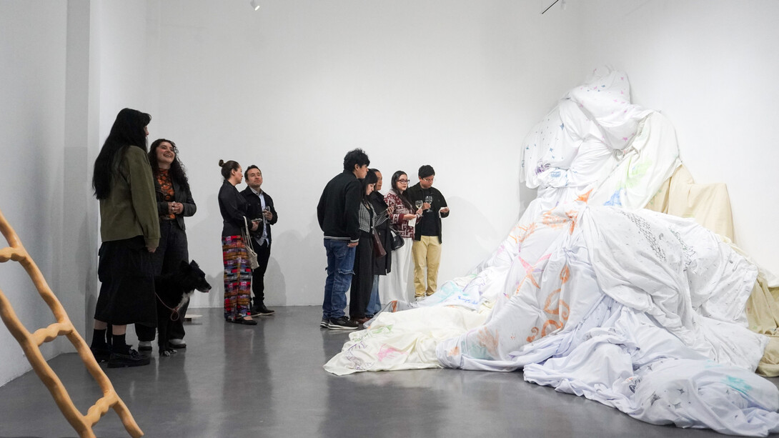 Davartis, A dónde se refugia el temblor, vista de exhibición. Cortesía de la Q Galeria