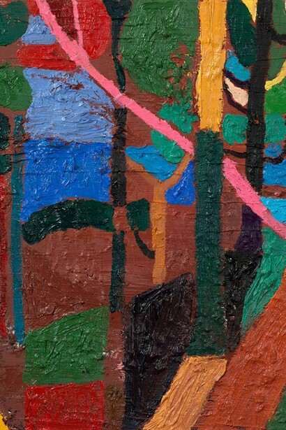 Tal R, Walk towards Hare Hill, 2013, Oil on canvas, 60 x 50 cm, 23 5/8 x 19 3/4 in, Courtesy the Artist and Victoria Miro, London, © Tal R