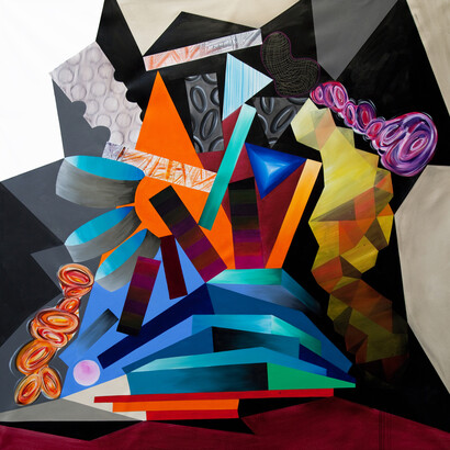 Athier, Eternal Balance 4, 2014, Acrylic on canvas, 205 x 205 cm