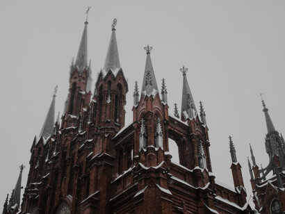The Cathedral of the Immaculate Conception of the Holy Virgin Mary is a neo-Gothic Catholic church located in the heart of Moscow, Russia