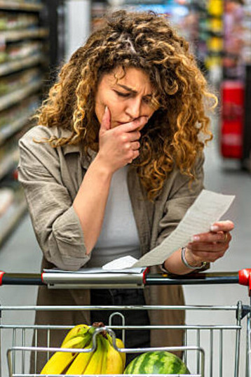 Woman shocked by rising grocery prices