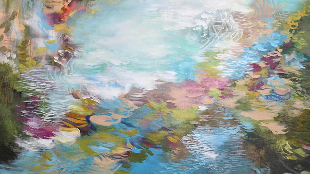 Cat Tesla, Chrysalis 348, oil on canvas, 60 x 72