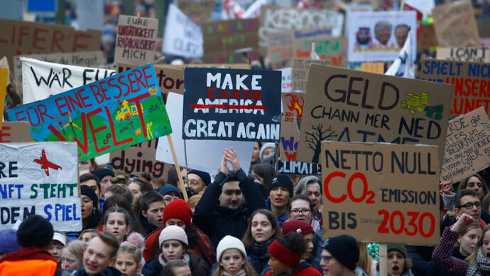 Activists calling for action to prevent climate change