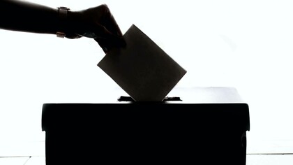 Person placing a vote