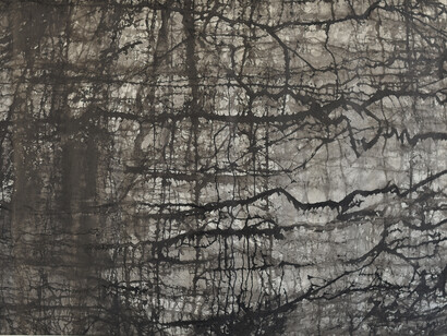 Qiu Deshu, Abstract Ink,1979, Ink on Xuan paper, 67.5 x 104 cm 
