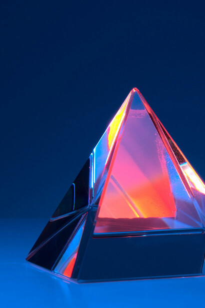 Simulated reality manifested in a prism