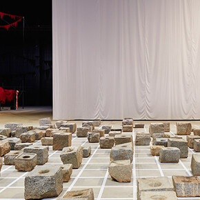 Sheela Gowda
And that is no lie, 2015
Installation view, Pérez Art Museum, Miami, 2015 Courtesy the artist and Pérez Art Museum, Miami Photo: Oriol Tarridas