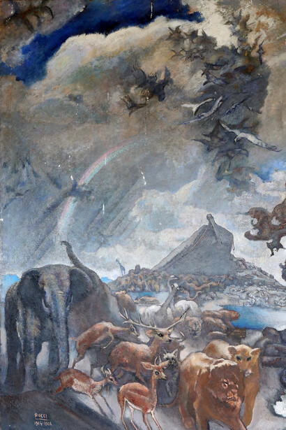 Anselmo Bucci, Uscita dall’arca (detail), 1924-1926. Courtesy of Mart