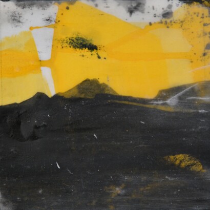 Giovanni Bonaldi, Orizzonte fuori casa, 13 x 12,5 x 3 cm, pigmenti in emulsione acrilica, 2014