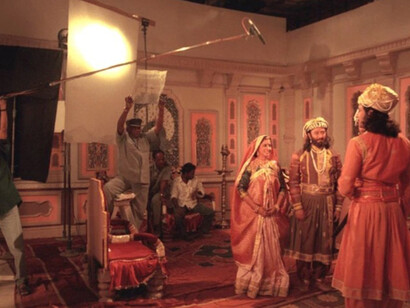 Bollywood film production underway at a studio in central Mumbai, India, March 1998