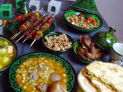 Traditional Moroccan ftour