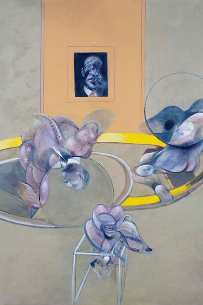 Francis Bacon, Three Figures and Portrait, 1975, oil and pastel on canvas, Tate. © The Estate of Francis Bacon. All rights reserved / DACS, London / ARS, NY 2019