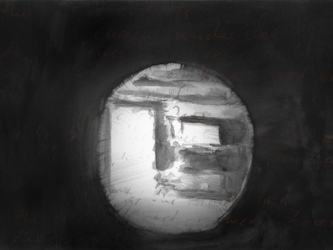 Uwe Wittwer, Cracking Glass (after Jarman) (detail), 2015, Unique inkjet prints, 28 parts, 45 × 75 cm each © Uwe Wittwer 2015. Courtesy Parafin, London