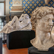 Varios artistas, Miguel Ángel y el poder, vista de exhibición. Cortesía del Palacio Vecchio