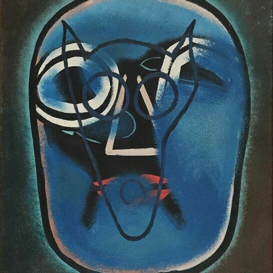 Francis Picabia, Head, around 1949, oil on canvas, 56 x 46.1 cm, Donation of the Artist, © National Gallery-Museum-Alexander Soutzos Museum, Photography by Stavros Psiroukis