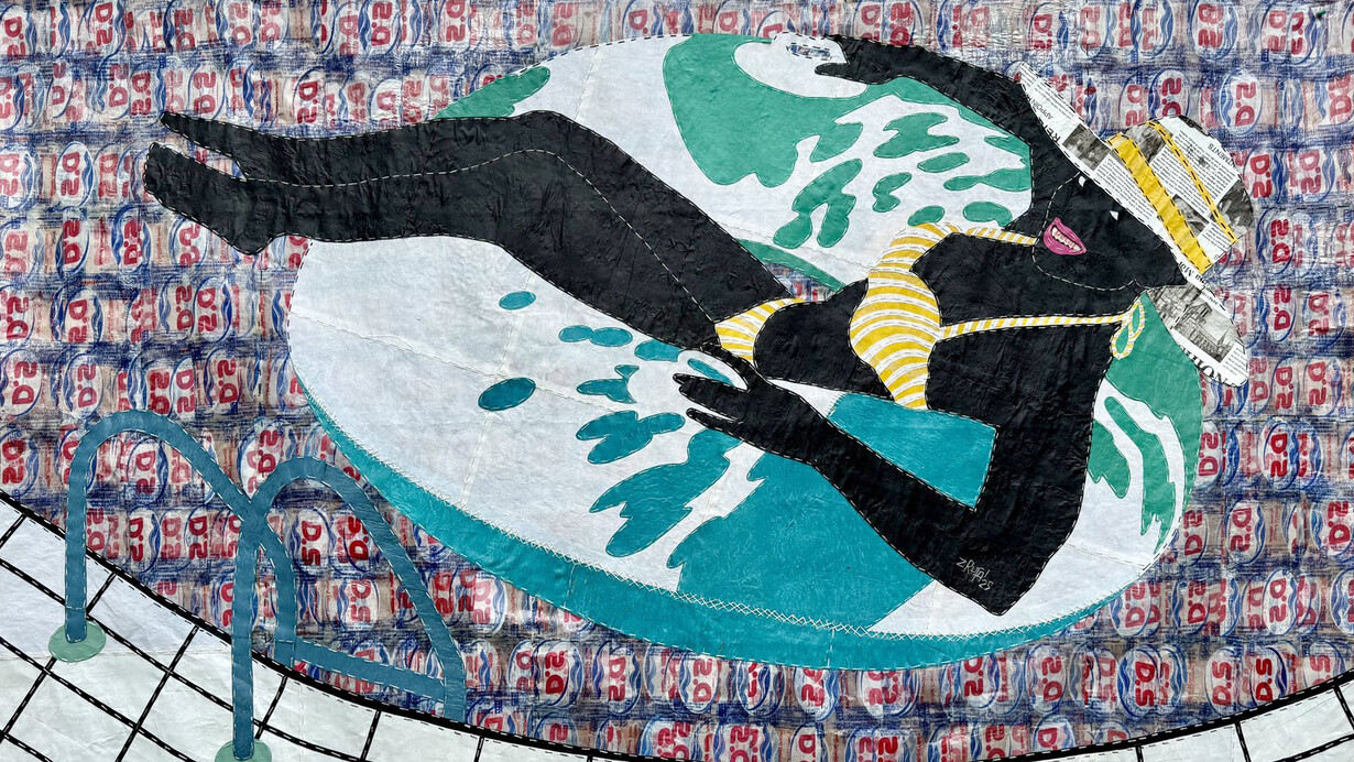 Rufai Zakari, Pool day 1 (detail), 2025. Courtesy of Contemporary Art Matters