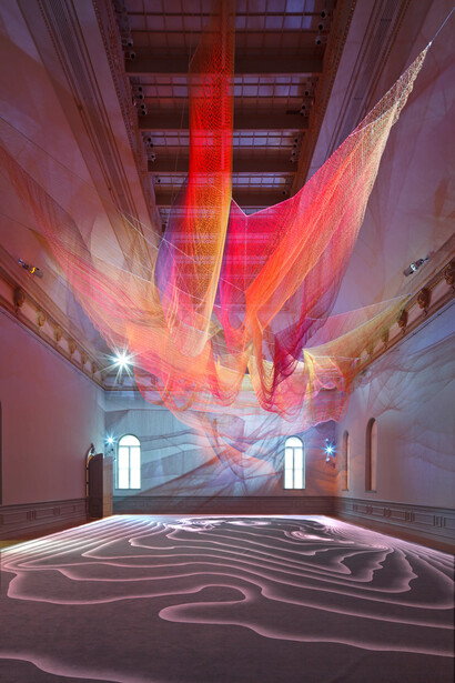 Janet Echelman, 1.8 Renwick, exhibition view. Courtesy of SAAM