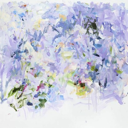 Yolanda Sanchez, A Flower Moon, Oil on canvas, 55 x 59 in. 2013