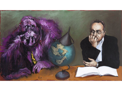 Gérard Garouste, Dérive, 2010, huile sur toile, 114 x 195 cm. Collection particulière. © Courtesy Galerie Daniel Templon, Paris. Photo Bertrand Huet/Tutti. © Adagp Paris 2015