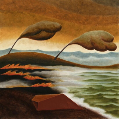 Kevin MacDonald, The revenge murder of Agamemnon, from "The Oresteian cycle," an environmental parable (detail), 1993. Courtesy of Hemphill
