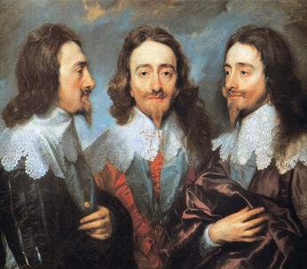 Van Dyck, Anthony - Charles I. in drei Positionen, 1635. Öl auf Leinwand, 84,4 x 99,4 cm. The Royal Collection Trust, London.