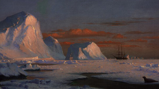 William Bradford, American, 1823-1892, Arctic Sunset, 1874, Oil on canvas, 51.4 x 76.8 cm (20 1/4 x 30 1/4 inches) Gift of Mrs. George H. Davenport 18.192