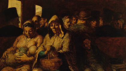 «El vagón de la tercera clase» (1864), H. Daumier