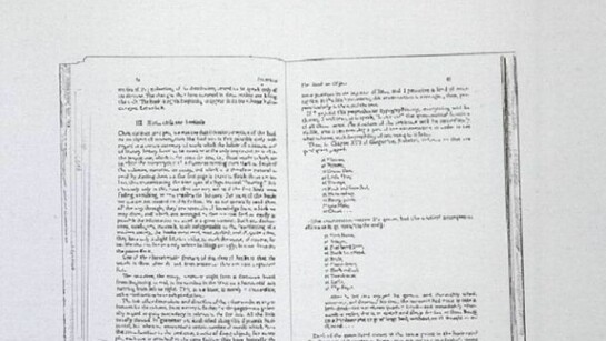 Allen Ruppersberg, Untitled (The Book as Object), 1976, Pencil on paper, 21 1/4 x 27 3/16 inches (54 x 69 cm). Collection of C. Christine Nichols. Image courtesy the artist and Greene Naftali, New York.