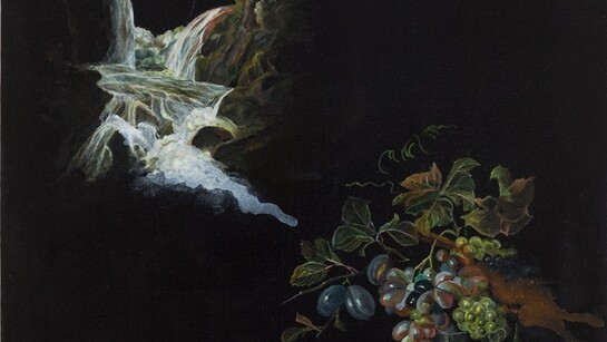 Emma Bennett, Spilt (detail), 2015, oil on oak, 25 x 20 cm 