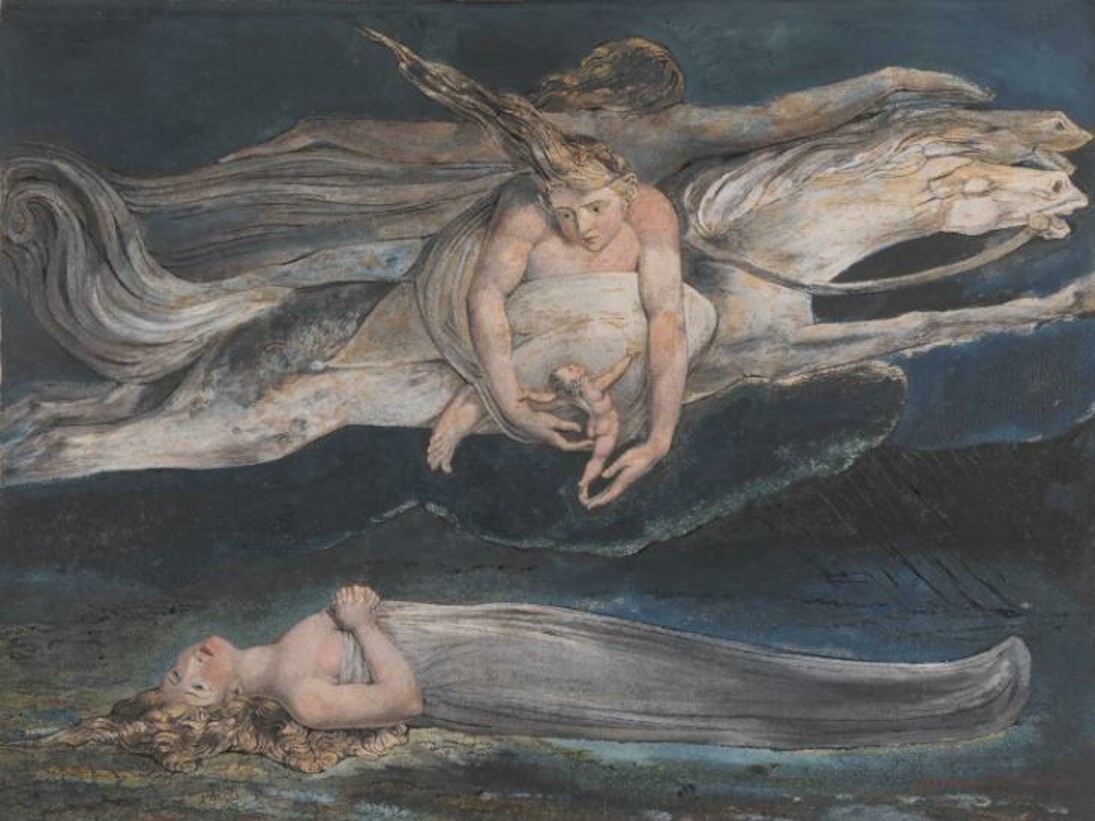 William Blake, Pity, c.1795. Courtesy of Tate