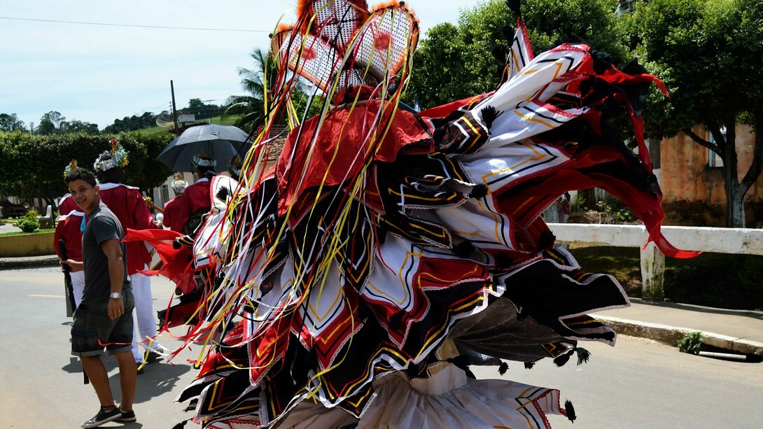 Em janeiro, a avó precisava da ajuda de muitas mãos para preparar uma merenda caprichada. A casa recebia os foliões de reis. Era um grupo da Fraternidade de São Benedito, muita gente para celebrar os Reis Magos que seguiram a estrela e foram presentear o menino Jesus. Uma dupla reverência, aos Reis do Oriente e ao nascimento do filho de Deus. A cantoria reiseira ouvia-se de longe. Os meninos, rapazes e homens faziam um cortejo pelas ruas de terra com as indumentárias próprias, seus ritos e instrumentos. Já sabiam o trajeto e quais casas seriam visitadas. O mestre levava uma bandeira e organizava a comitiva; os cantos, o coro, as brincadeiras e danças eram todas orquestradas de acordo com a tradição