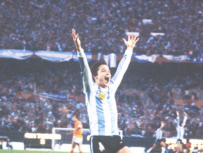 Daniel Bertoni festeggia il gol contro l'Olanda, FIFA World Cup del 1978