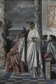 A chegada de Alcibíades ao Simpósio de Platão representado por Anselm Feuerbach (1873)