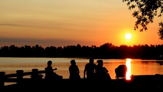 Atardecer en la laguna de Monte, Buenos Aires, Argentina. Fotografía: Municipalidad de Monte