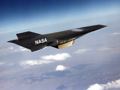 Concezione artistica del Boeing X-43A Hypersonic Experimental Vehicle, o Hyper-X. Il Boeing X-43 è un dimostratore tecnologico ipersonico senza pilota, progettato per testare i vari aspetti del volo supersonico ad alte prestazioni.
Credit:NASA