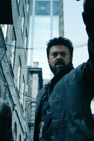 Laz Alonso, Karl Urban and Jack Quaid in "The Boys"