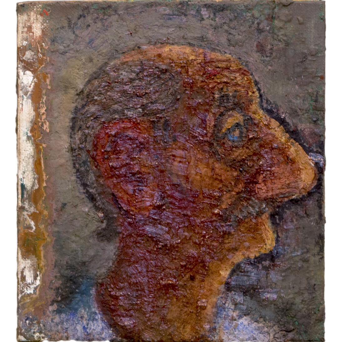 John Lees, Profile (Man Sitting in an Armchair), 2008-2015, Oil on canvas board, 8 x 7 1/8 inches