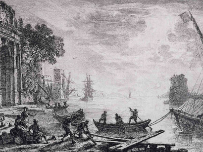 Claude Gellée dit Le Lorrain, Le soleil levant, 1634, Eau-forte, Musée des Beaux-Arts de la Ville de Paris, Petit Palais © Petit Palais / Roger-Viollet