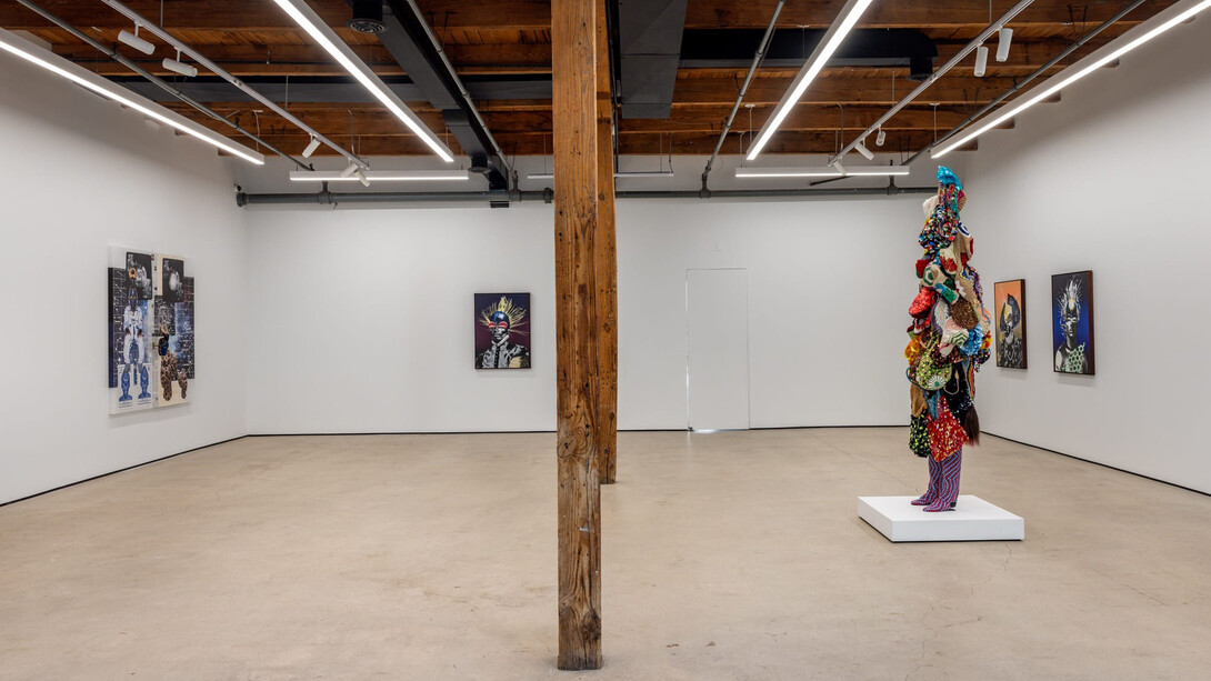 Various artists, Thus masked, the world has a language, exhibition view. Courtesy of Mariane Ibrahim Gallery