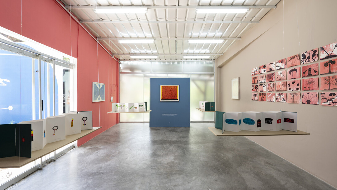 Sheroanawe Hakihiiwe, Riprosipe thamou hithithiwe (Libros de conocimiento), vista de exhibición. Cortesía de ABRA