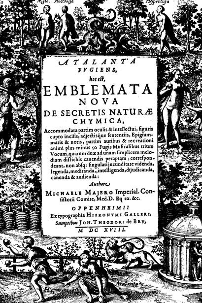 Copertina dell'Atalanta fugiens di Michael Maier 