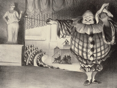 Honoré Daumier, Lower the curtain, the farce is over, La caricature (detail), 11.09.1834. Mit freundlicher genehmigung des Albertina Museums