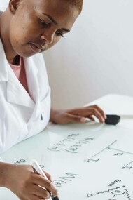 Scientist exploring potential possibilities