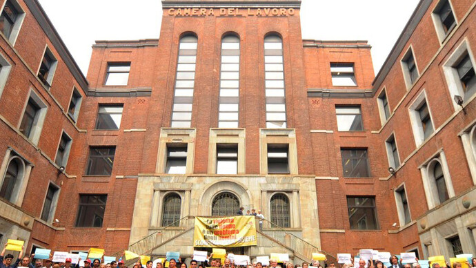 La Camera del Lavoro di Milano, manifestazione "Bring Back our Girls"